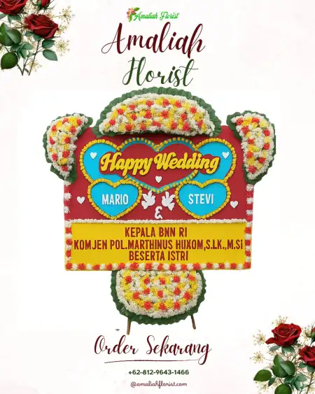 Papan Bunga Pernikahan Koncang